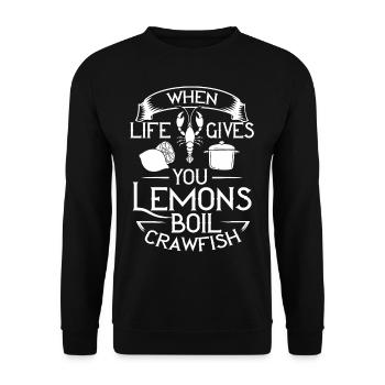 Crabs Cooking Pot Tails Crab Lobster - Unisex Sweatshirt - black - Front - Alina (178cm) & Michal (187cm)