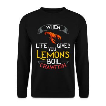Krebse Kochen Topf Schwänze Krabben Hummer - Unisex Pullover - Schwarz - Vorne - Alina (178cm) & Michal (187cm)