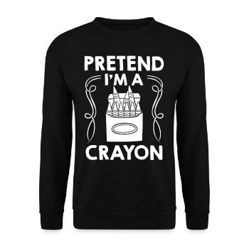 Crayon Box Colored Pencil Wax Case Wax Crayon - Unisex Sweatshirt - black - Front - Alina (178cm) & Michal (187cm)