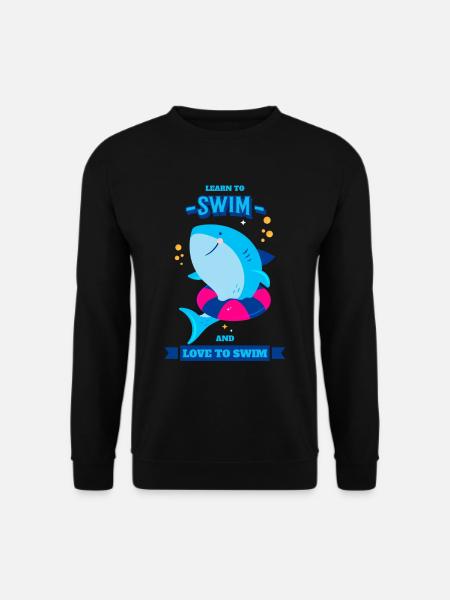 Schwimmen Lernen Learn To Swim And Love To Swim - Unisex Pullover - Schwarz