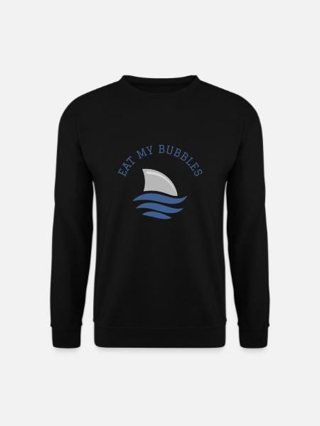 Schwimmen Spruch Lustig Eat My Bubbles - Unisex Pullover - Schwarz
