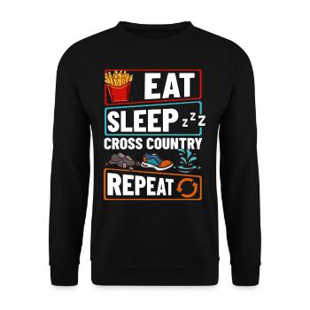 Cross Country Running Crosslauf Geländelauf Laufen - Sweat-shirt Unisexe - noir - Devant - Alina (178cm) & Michal (187cm)