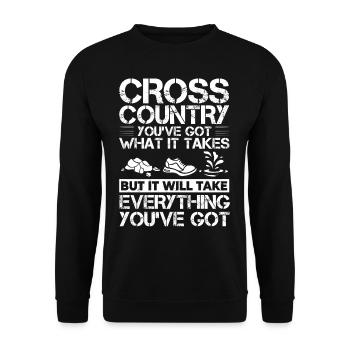 Cross Country Running Crosslauf Geländelauf Laufen - Sweat-shirt Unisexe - noir - Devant - Alina (178cm) & Michal (187cm)