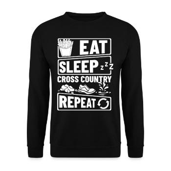 Cross Country Running Crosslauf Geländelauf Laufen - Unisex Pullover - Schwarz - Vorne - Alina (178cm) & Michal (187cm)