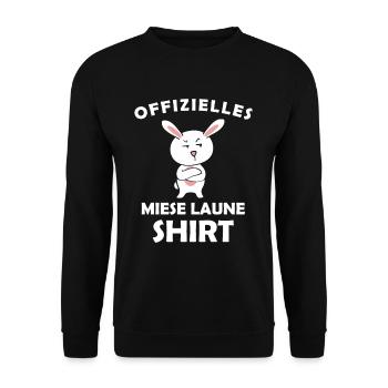 Offizielles Miese Laune Shirt - Unisex Pullover - Schwarz - Vorne - Alina (178cm) & Michal (187cm)