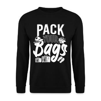 Your Bags Baggage Luggage - Unisex Sweatshirt - black - Front - Alina (178cm) & Michal (187cm)