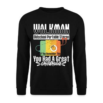 You Remember This Great Childhood - Unisex Sweatshirt - black - Front - Alina (178cm) & Michal (187cm)
