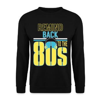 Back To The 80s Retro Walkman - Unisex Sweatshirt - black - Front - Alina (178cm) & Michal (187cm)