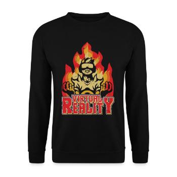 Reality Player - Unisex Sweatshirt - black - Front - Alina (178cm) & Michal (187cm)
