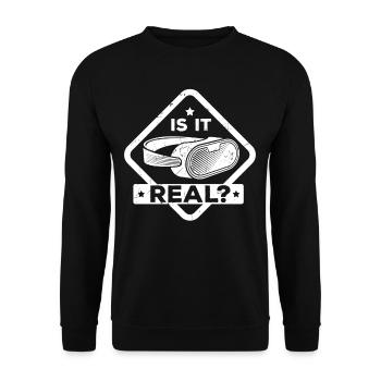 It Real VR Goggles Virtual Reality - Unisex Sweatshirt - black - Front - Alina (178cm) & Michal (187cm)