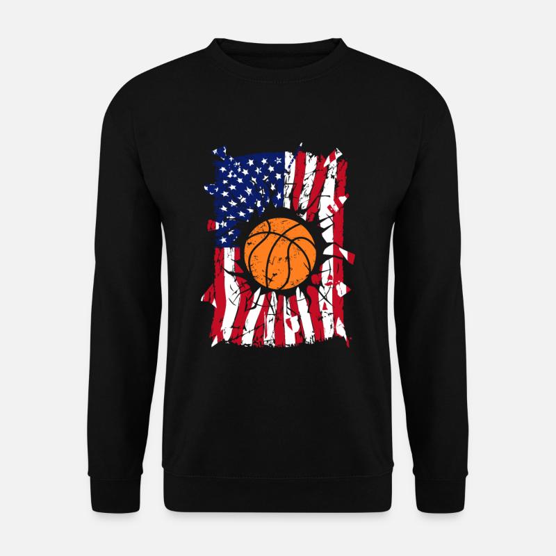 Drapeau de Basketball USA - Sweat-shirt Unisexe - noir