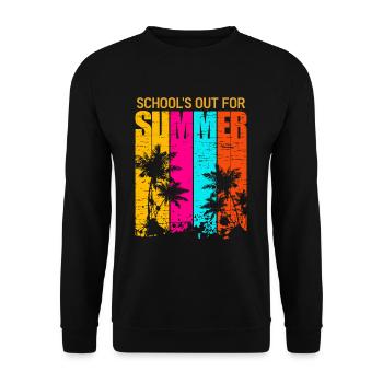 Schools Out For Summer Holidays Last Day of School - Unisex Sweatshirt - black - Front - Alina (178cm) & Michal (187cm)