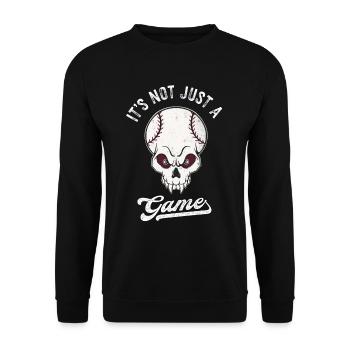 Baseball Liebhaber Nicht Bloß Ein Spiel - Unisex Pullover - Schwarz - Vorne - Alina (178cm) & Michal (187cm)