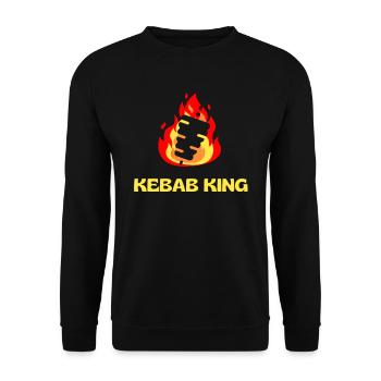 Kebab King Shashlik Grill Snack Gourmet - Sweat-shirt Unisexe - noir - Devant - Alina (178cm) & Michal (187cm)