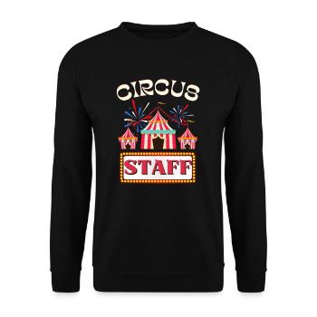 Circus Staff Artiste de fête vintage - Sweat-shirt Unisexe - noir - Devant - Alina (178cm) & Michal (187cm)