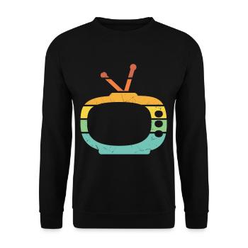 Television Art Work TV - Unisex Sweatshirt - black - Front - Alina (178cm) & Michal (187cm)