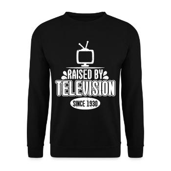By Television Since 1930 - Unisex Sweatshirt - black - Front - Alina (178cm) & Michal (187cm)