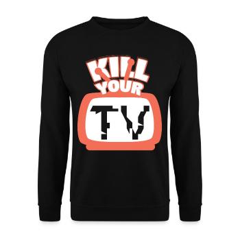 Your TV Television TV Shows - Unisex Sweatshirt - black - Front - Alina (178cm) & Michal (187cm)