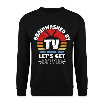 By TV Lets Get Stupid - Unisex Sweatshirt - black - Front - Alina (178cm) & Michal (187cm)