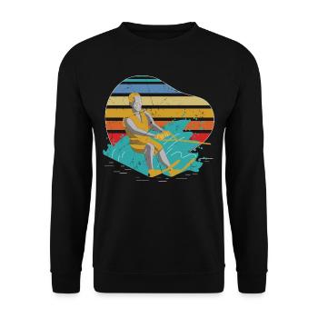 Water Skiing Summer Fun - Unisex Sweatshirt - black - Front - Alina (178cm) & Michal (187cm)