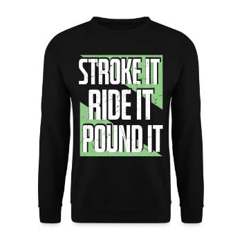 It Ride It Pound It Triathlon - Unisex Sweatshirt - black - Front - Alina (178cm) & Michal (187cm)