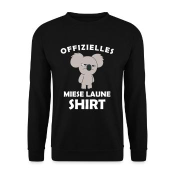 Offizielles Miese Laune Shirt - Unisex Pullover - Schwarz - Vorne - Alina (178cm) & Michal (187cm)