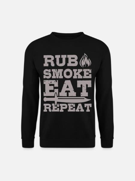 BBQ Grill RUB MANGER RÉPÉTER - Sweat-shirt Unisexe - noir