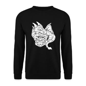RPG Dragon Dice Gaming Role Player - Unisex Sweatshirt - black - Front - Alina (178cm) & Michal (187cm)