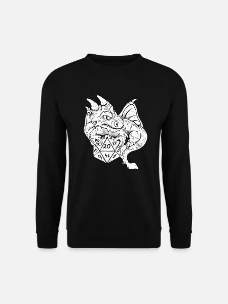 RPG Drache Würfel Gaming Rollenspieler - Unisex Pullover - Schwarz