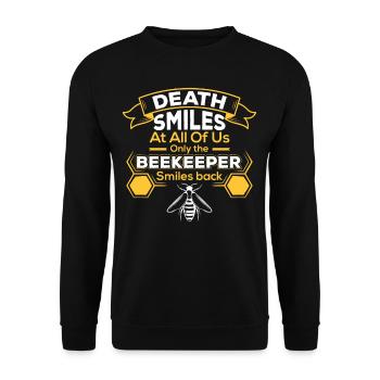 Smiles At Us Beekeeper - Unisex Sweatshirt - black - Front - Alina (178cm) & Michal (187cm)