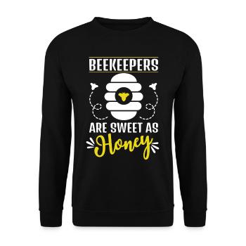 Are Sweet As Honey - Unisex Sweatshirt - black - Front - Alina (178cm) & Michal (187cm)