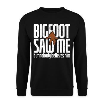 Saw Me But Noone Believed Him - Unisex Sweatshirt - black - Front - Alina (178cm) & Michal (187cm)