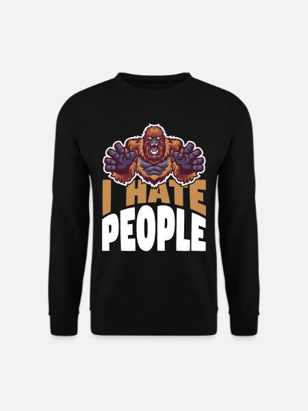 Bigfoot I Hate People - Unisex Sweatshirt - black