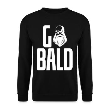 Bald Cool Sunglasses - Unisex Sweatshirt - black - Front - Alina (178cm) & Michal (187cm)