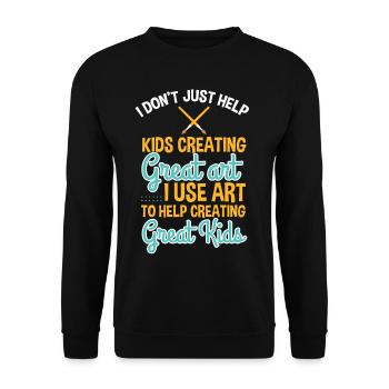 Use Art Help Creating Greatness - Unisex Sweatshirt - black - Front - Alina (178cm) & Michal (187cm)