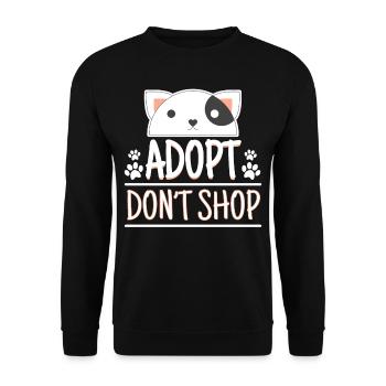 Adopt Dont Shop Pet Adoption Awareness - Unisex Sweatshirt - black - Front - Alina (178cm) & Michal (187cm)