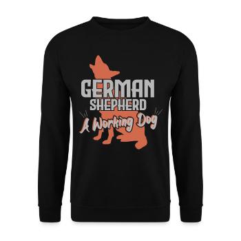 German Shepherd A Working Dog - Unisex Sweatshirt - black - Front - Alina (178cm) & Michal (187cm)