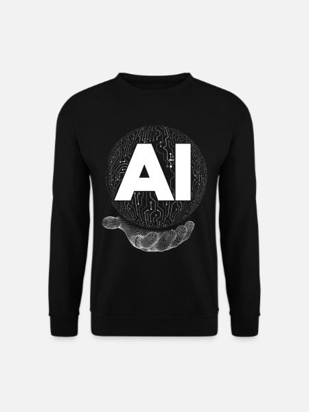 AI Roboter Hand Computer Hand - Unisex Sweatshirt - black