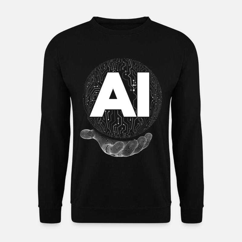 AI Roboter Hand Computer Hand - Unisex Sweatshirt - black