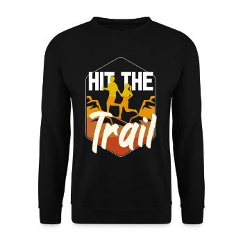 Hit The Trail Trailrunning - Unisex Sweatshirt - black - Front - Alina (178cm) & Michal (187cm)
