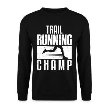Trailrunning Champ Trail Runner Champion - Unisex Sweatshirt - black - Front - Alina (178cm) & Michal (187cm)