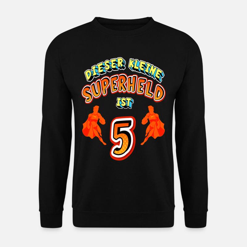 Superhelden 5. Geburtstag Jungs Geschenk - Unisex Pullover - Schwarz