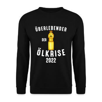 Überlebender der Ölkrise 2022 - Unisex Pullover - Schwarz - Vorne - Alina (178cm) & Michal (187cm)
