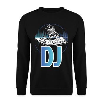Electronic Visualizer Turntables Cool DJ - Unisex Sweatshirt - black - Front - Alina (178cm) & Michal (187cm)