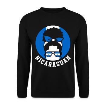 Nicaraguan girl Nicaragua - Unisex Sweatshirt - black - Front - Alina (178cm) & Michal (187cm)