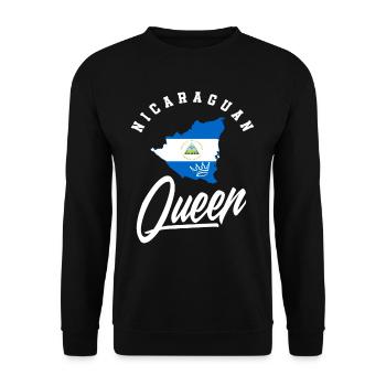 Nicaraguan Queen Nicaragua - Unisex Sweatshirt - black - Front - Alina (178cm) & Michal (187cm)