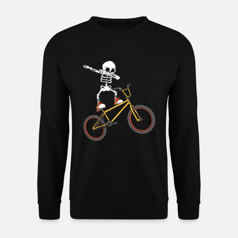 Dabbing Skeleton BMX - Unisex Sweatshirt - black