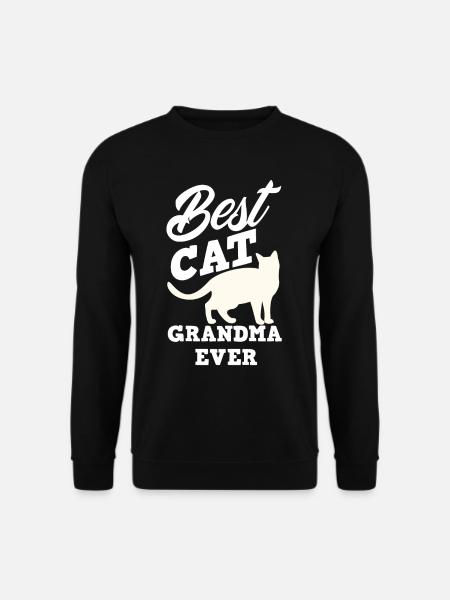 Katze Katzen Großmutter - Unisex Pullover - Schwarz