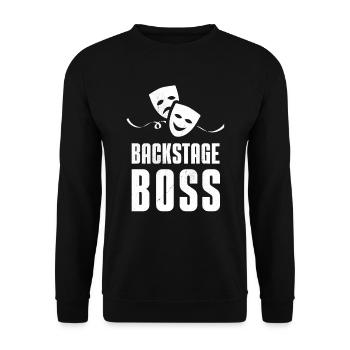 Backstage Boss Theater Stage Crew Technicien de scène - Sweat-shirt Unisexe - noir - Devant - Alina (178cm) & Michal (187cm)