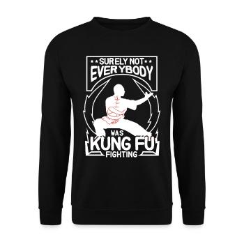 Not Everybody Was Doing Kung Fu - Unisex Sweatshirt - black - Front - Alina (178cm) & Michal (187cm)